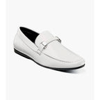 Stacy Adams Sheridan Moc Toe Bit Slip On Shoes White Patent 25761-122