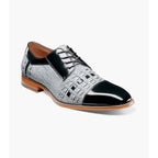 Stacy Adams Halstead Cap Toe Oxford Shoes Two Tone Black Gray 25765-975