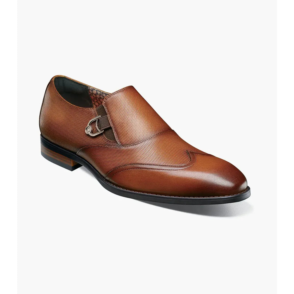 Stacy Adams Lockwood Wingtip Ornament Slip On Dress Shoes Black 25767-001