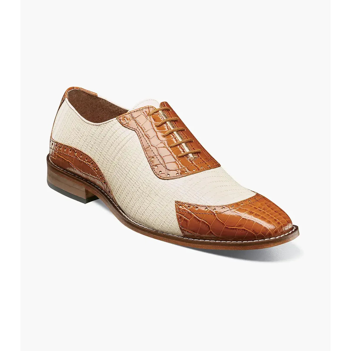 Stacy Adams Tarango Modified Cap Toe Oxford Shoes Tan Multi 25770-238