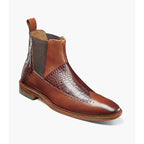Stacy Adams Garza Wingtip Chelsea Boot Leather Cognac 25782-221