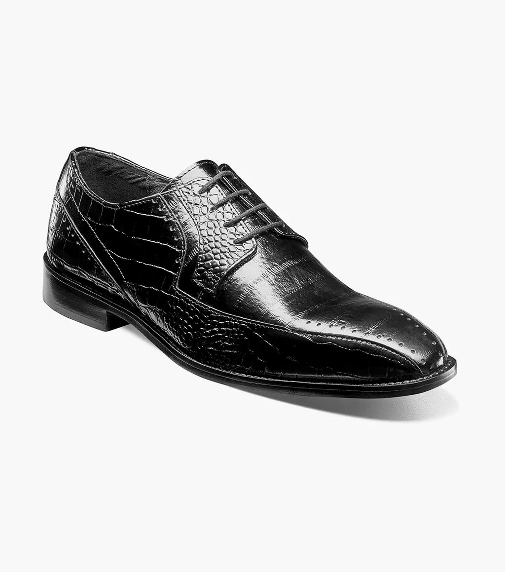 Stacy Adams Talamanco Bike Toe Oxford Animal Print Black 25788-001