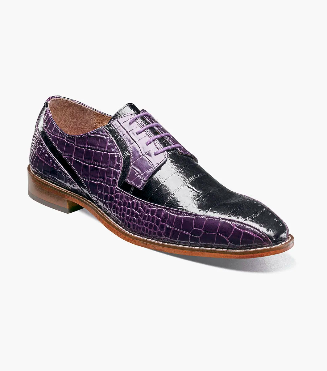 Stacy Adams Talamanco Bike Toe Oxford Animal Print Purple Multi 25788-540