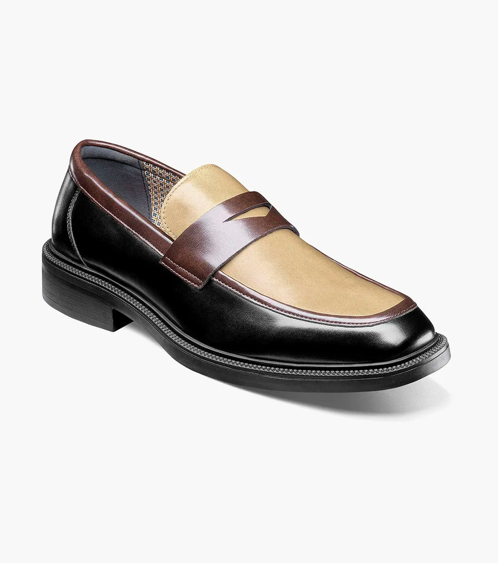 Stacy Adams Everett Moc Toe Penny Slip On Black Brown 25790-963