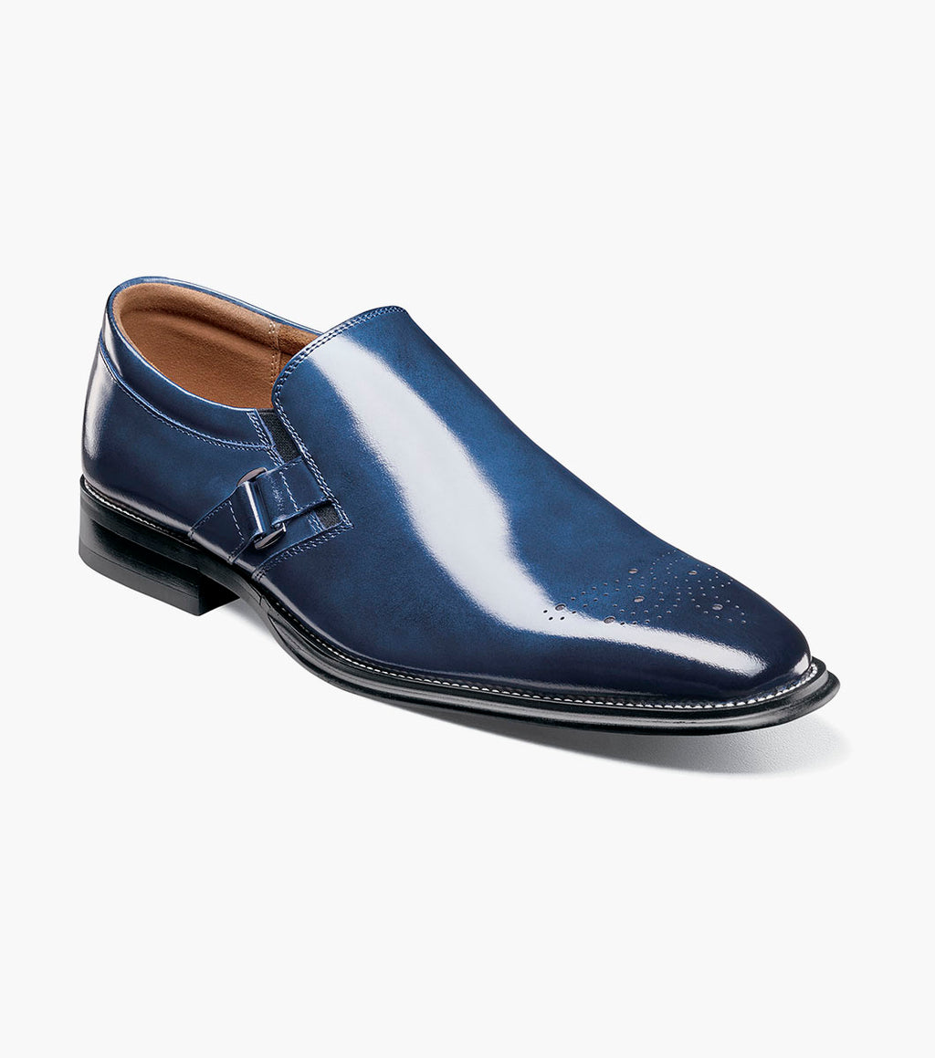Stacy Adams Alistair Plain Toe Ornament Slip On Burgundy 25792-435