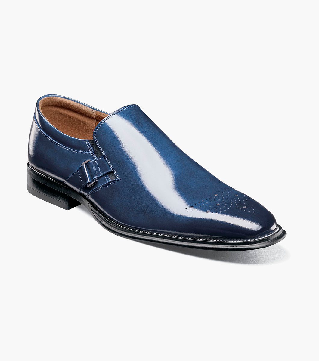 Stacy Adams Alistair Plain Toe Ornament Slip On Burgundy 25792-435