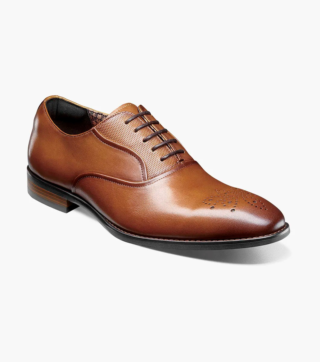 Stacy Adams Langford Plain Toe Oxford Dress Shoes Cognac 25795-221