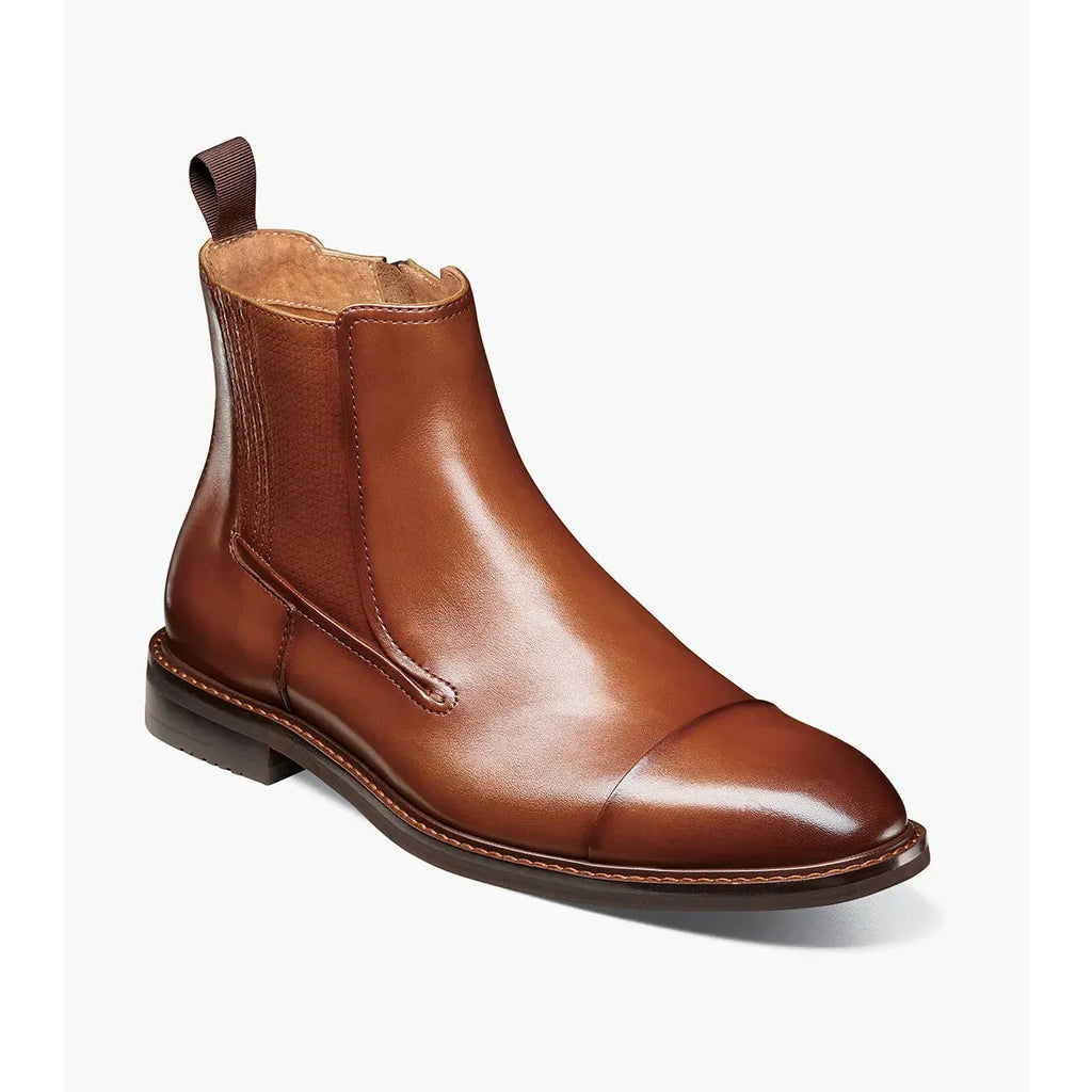 Stacy Adams Berkshire Cap Toe Side Zip Boot Brandy 25798-226