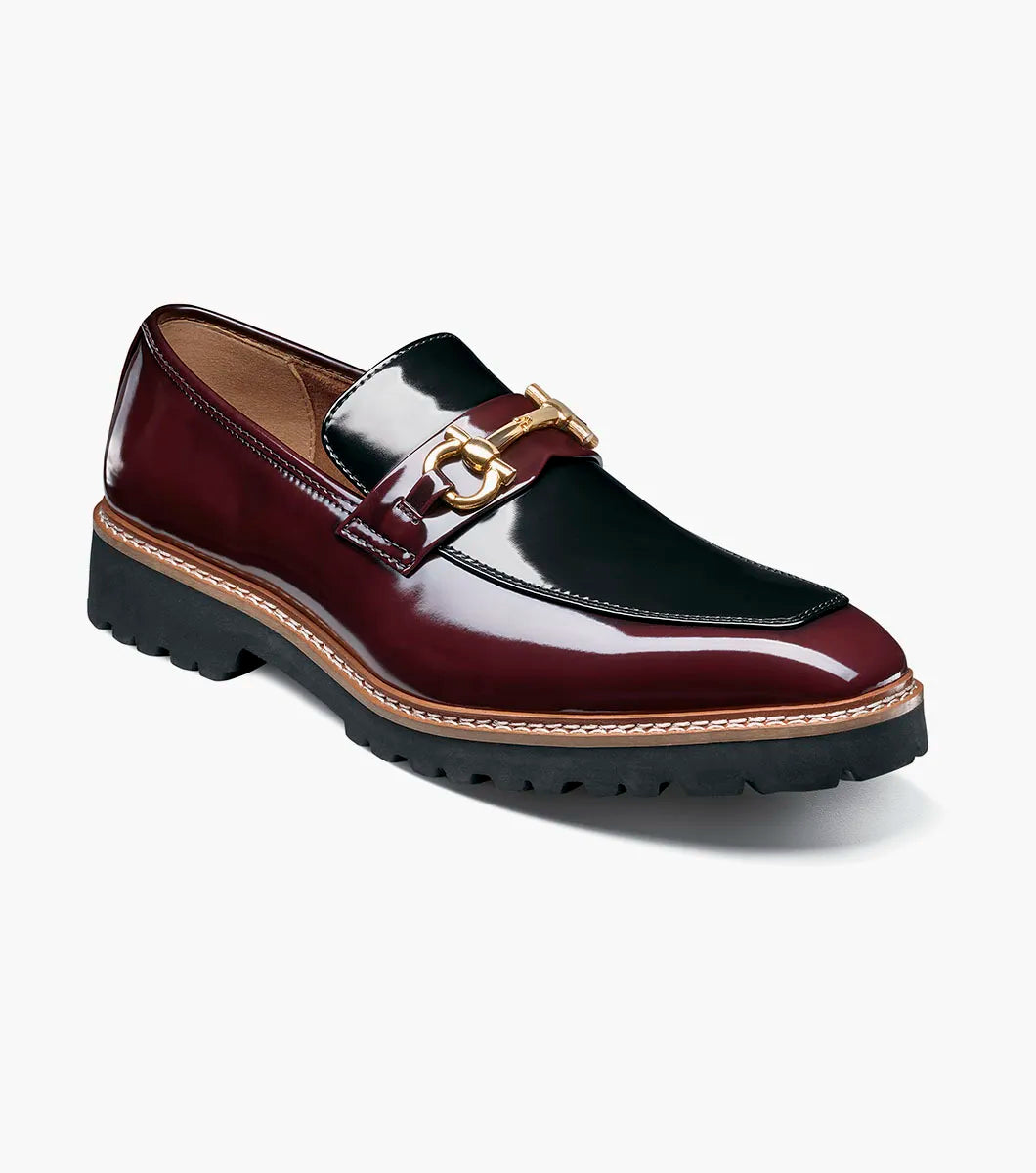 Stacy Adams Carabello Moc Toe Bit Slip On Burgundy Multi 25804-641