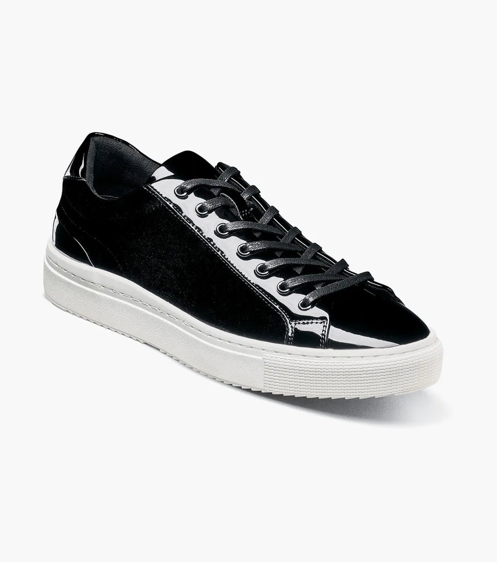 Stacy Adams Dante Lace To Toe Sneaker Patent Leather Black 25806-001