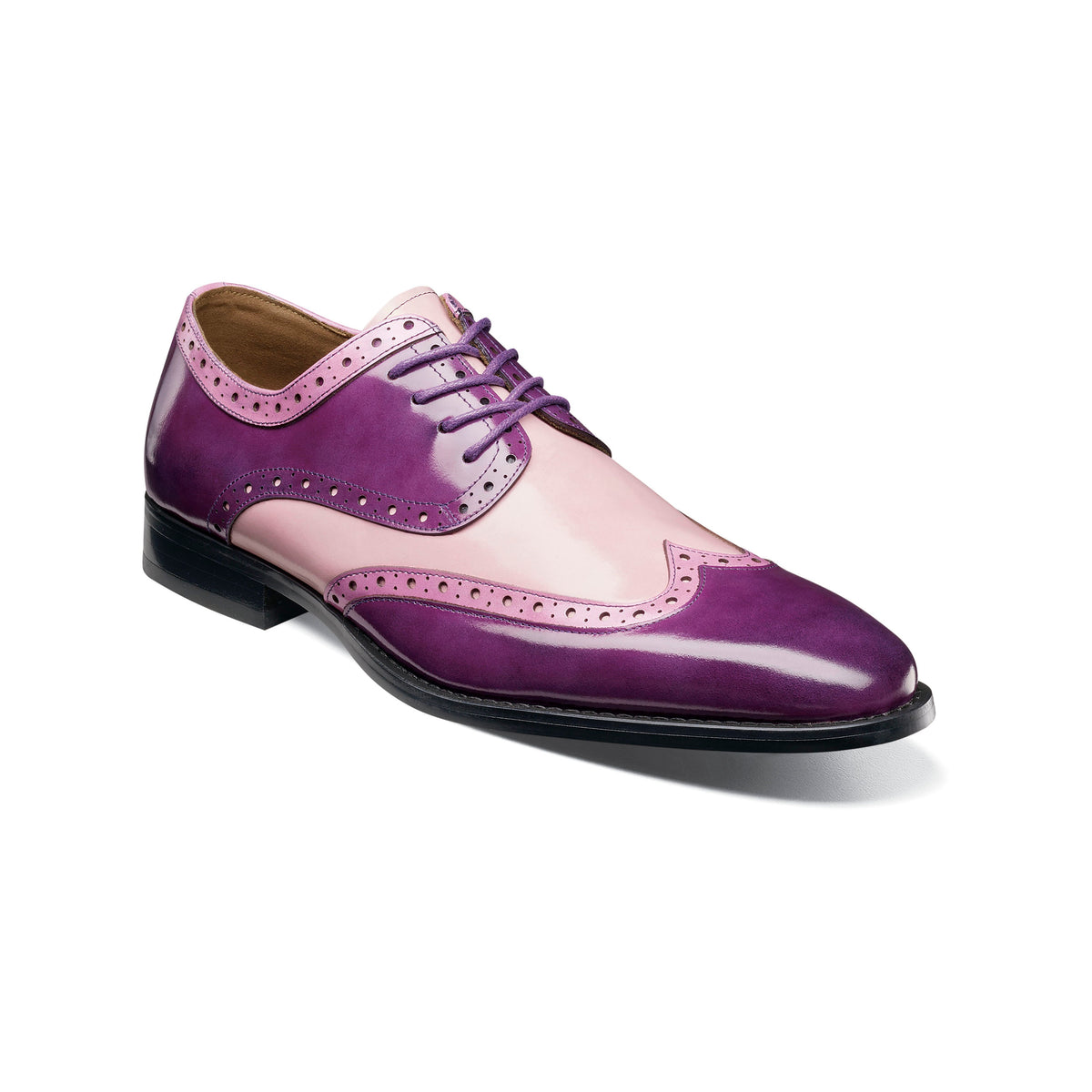 Stacy Adams Tindall Wingtip Oxford Men's Shoes 25832-540 Purple Multi