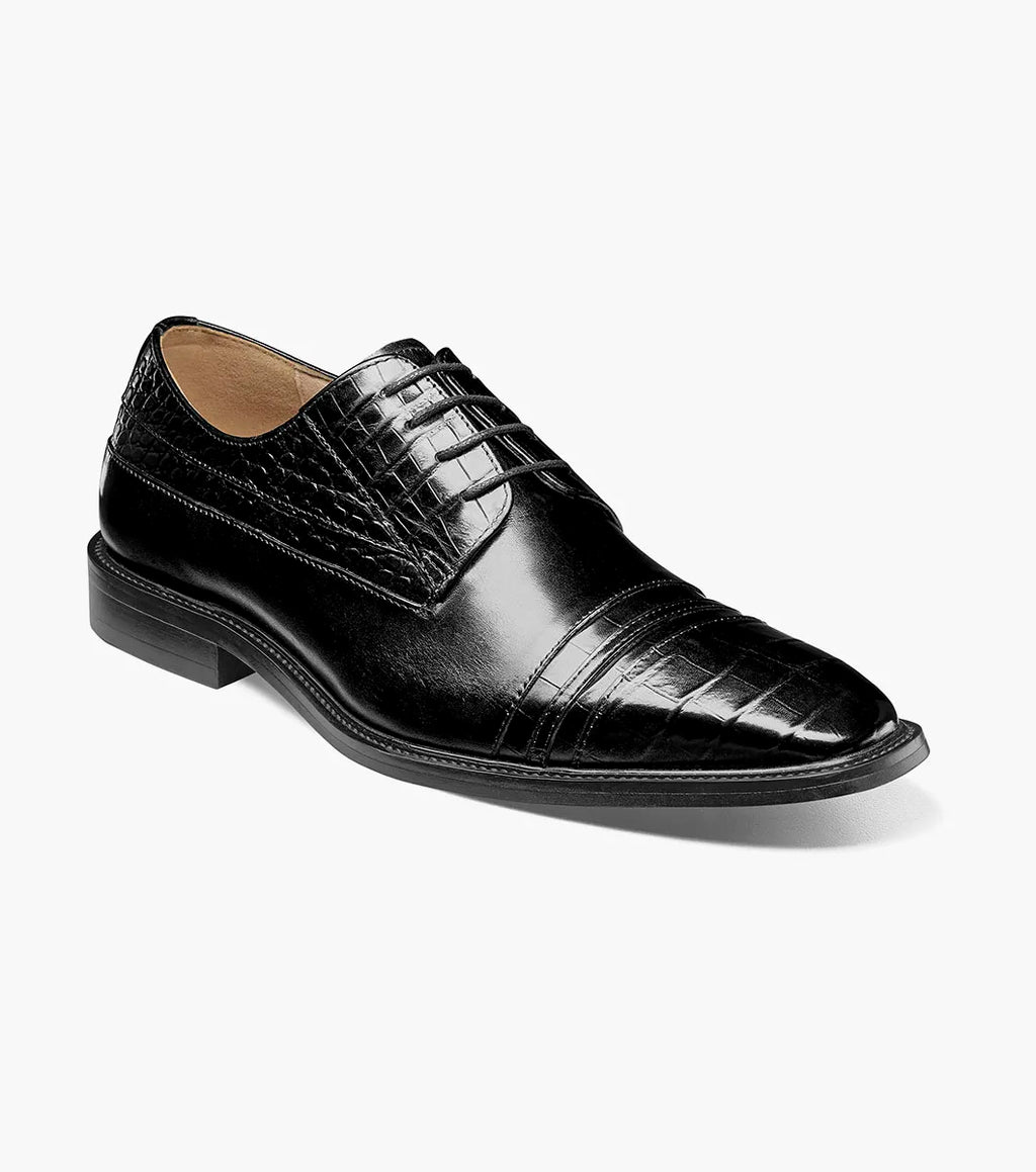 Stacy Adams Martino Cap Toe Oxford Leather Black 25833-001