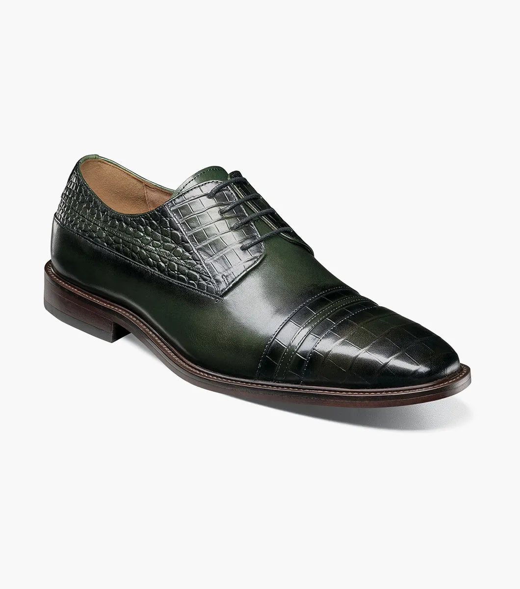 Stacy Adams Martino Cap Toe Oxford Leather Green 25833-300