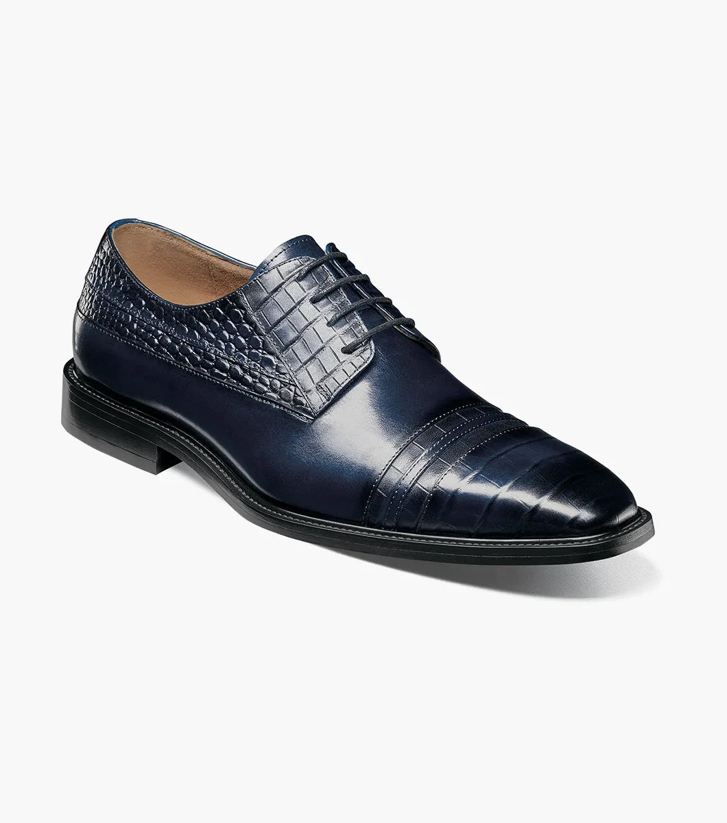 Stacy Adams Martino Cap Toe Oxford Leather Blue 25833-400