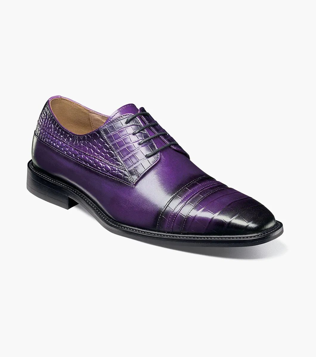 Stacy Adams Martino Cap Toe Oxford Leather Purple 25833-542