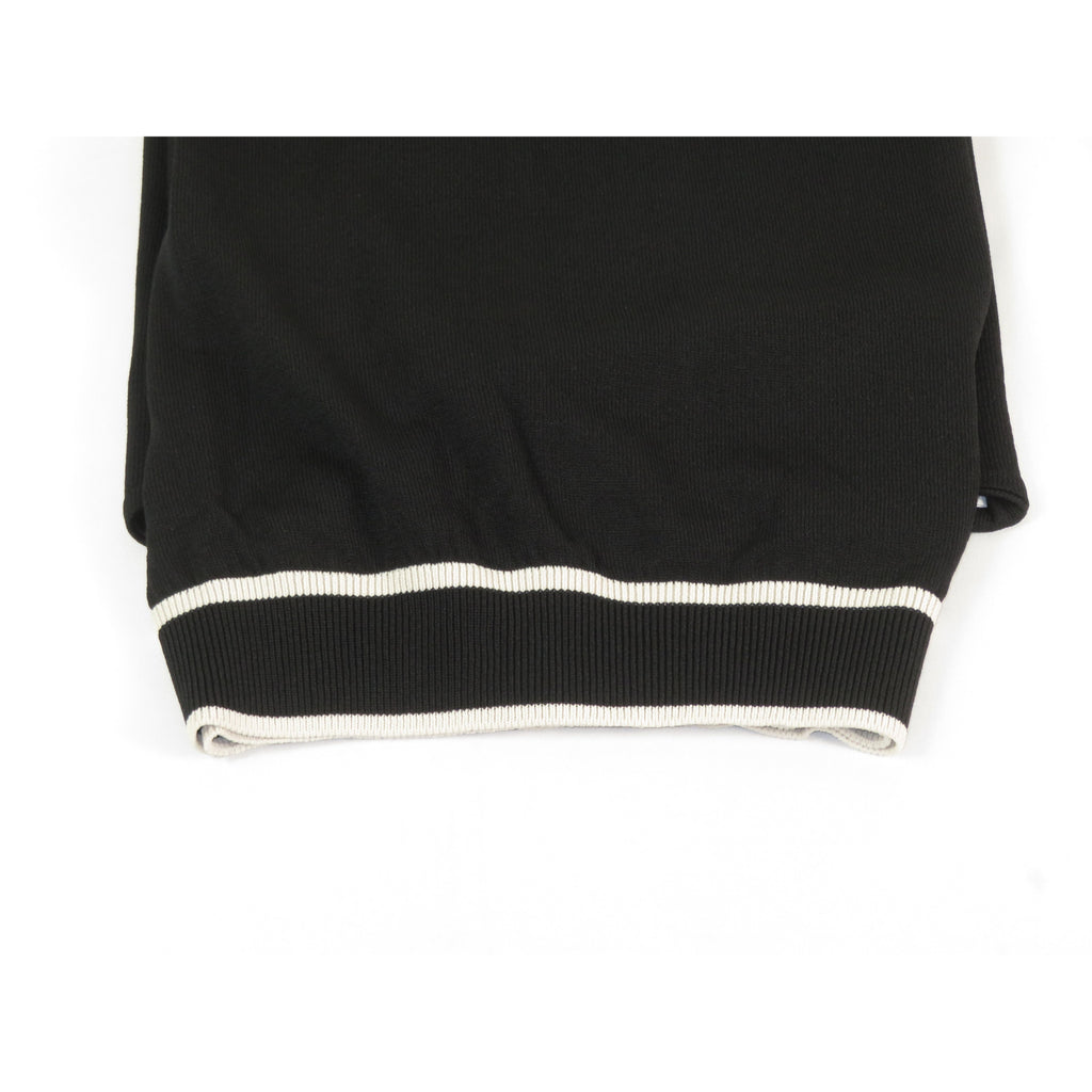 Mens Short Sleeves Fancy Polo Zipper Shirt by Targetti Rome 26605 Black