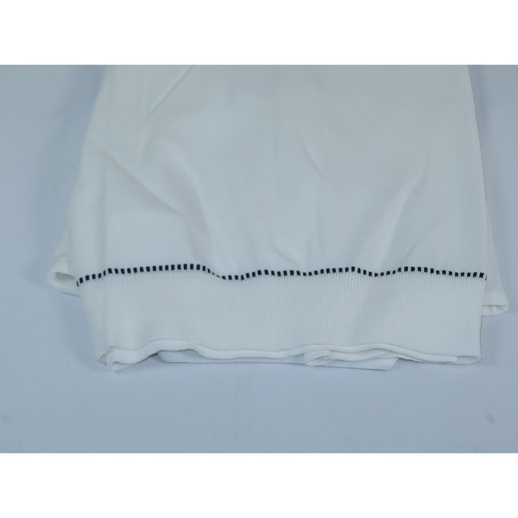 Mens Short Sleeves Fancy Polo Zipper Shirt by Targetti Rome 26605 White