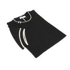 Mens Short Sleeves Fancy Crew Neck T-Shirts by Targetti Rome 26010 Black