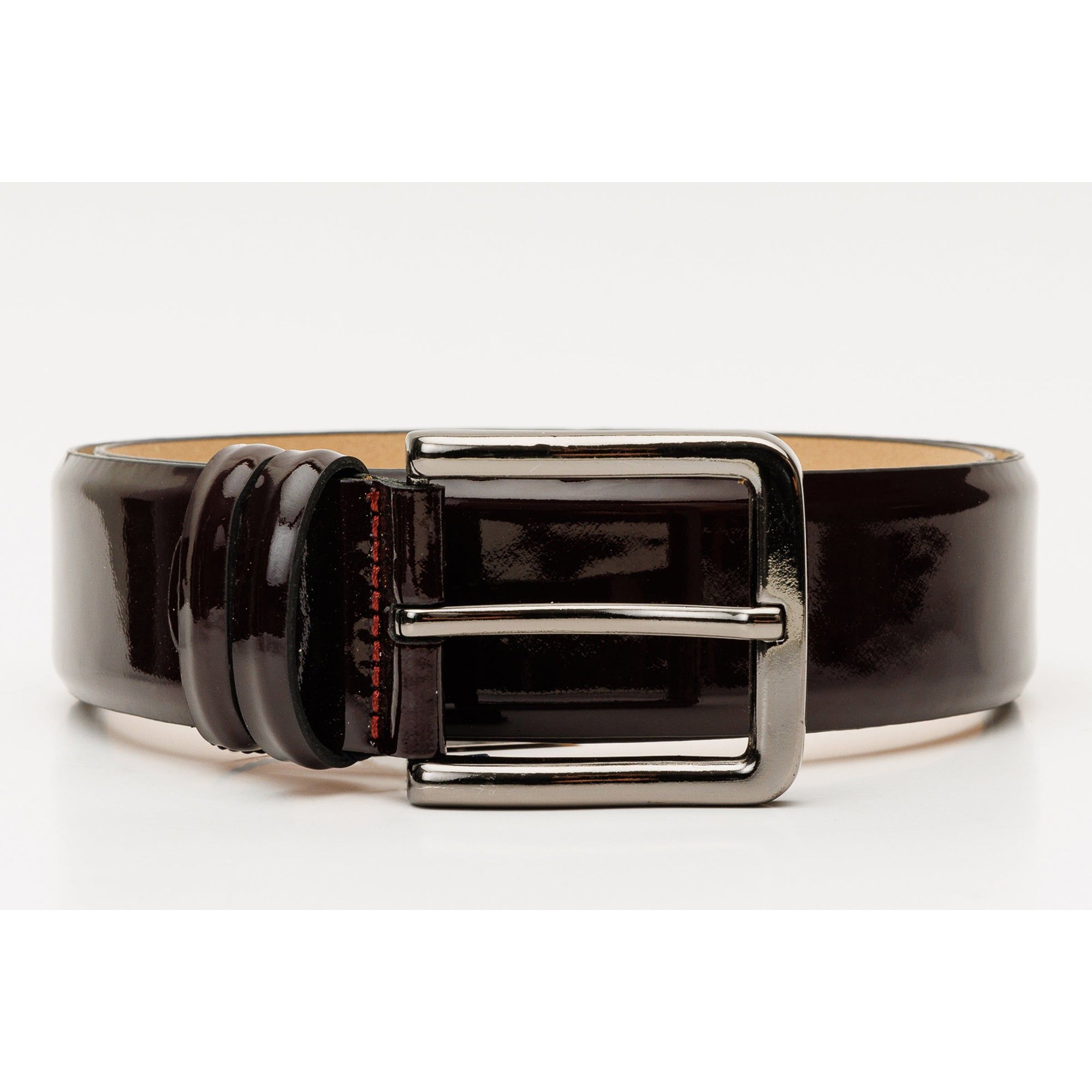 The Dodoma Burgundy Patent Leather Belt