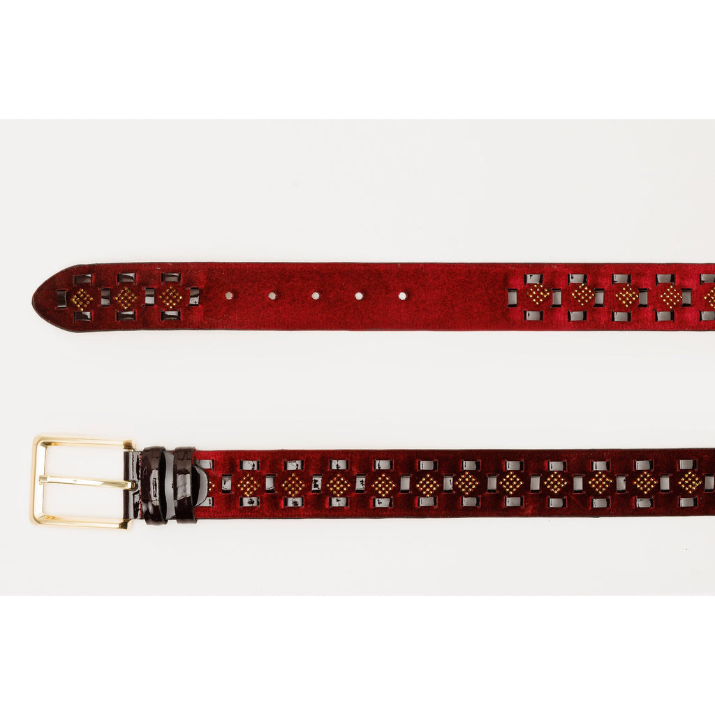 The Vicino Burgundy Leather Belt