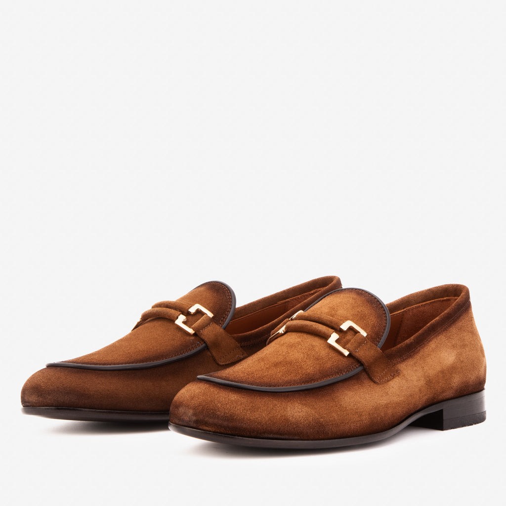 Vinci The Brooks Brown Suede Bit Loafer Men Shoe