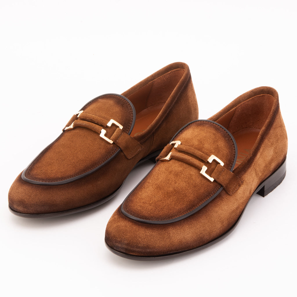 Vinci The Brooks Brown Suede Bit Loafer Men Shoe