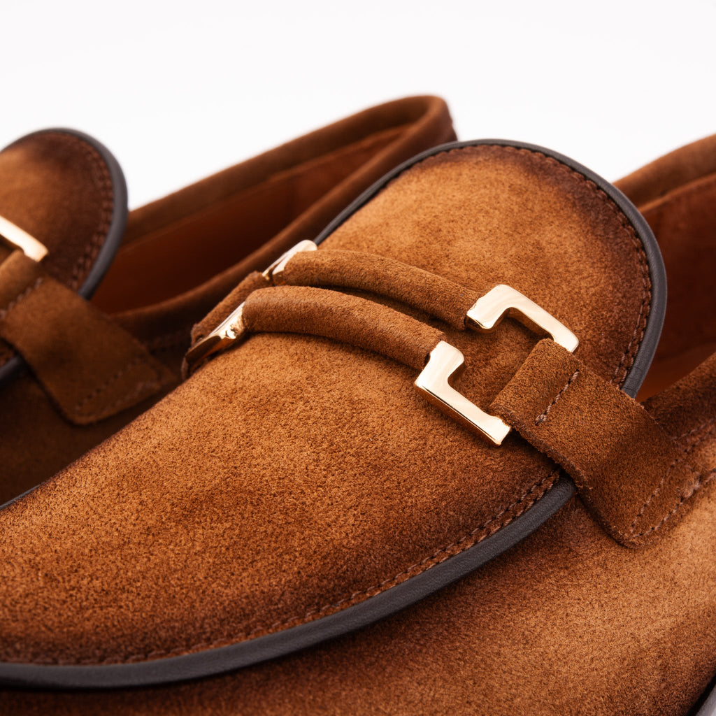 Vinci The Brooks Brown Suede Bit Loafer Men Shoe