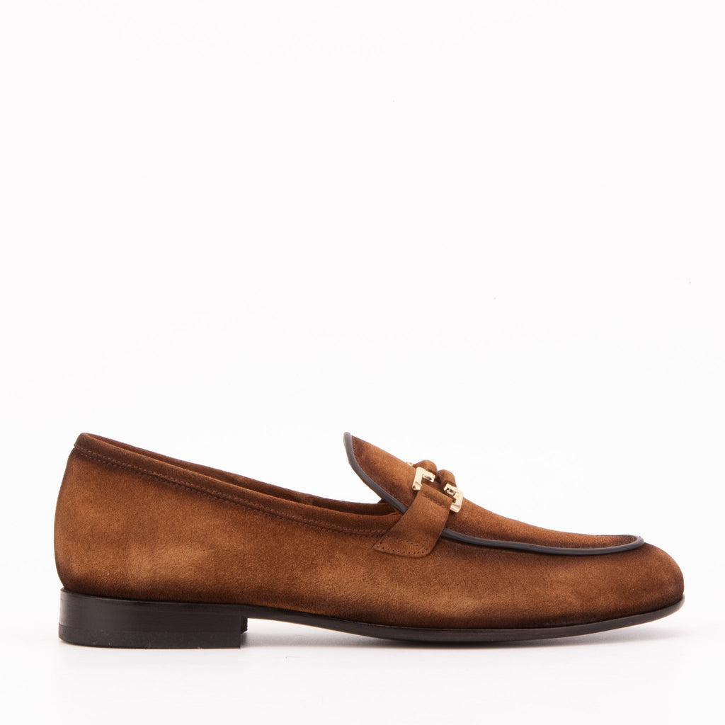 Vinci The Brooks Brown Suede Bit Loafer Men Shoe