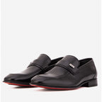 Vinci The Ashford Black Baby Buffalo Leather Loafer Men Shoe
