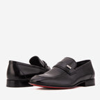 Vinci The Ashford Black Baby Buffalo Leather Loafer Men Shoe