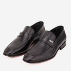 Vinci The Ashford Black Baby Buffalo Leather Loafer Men Shoe