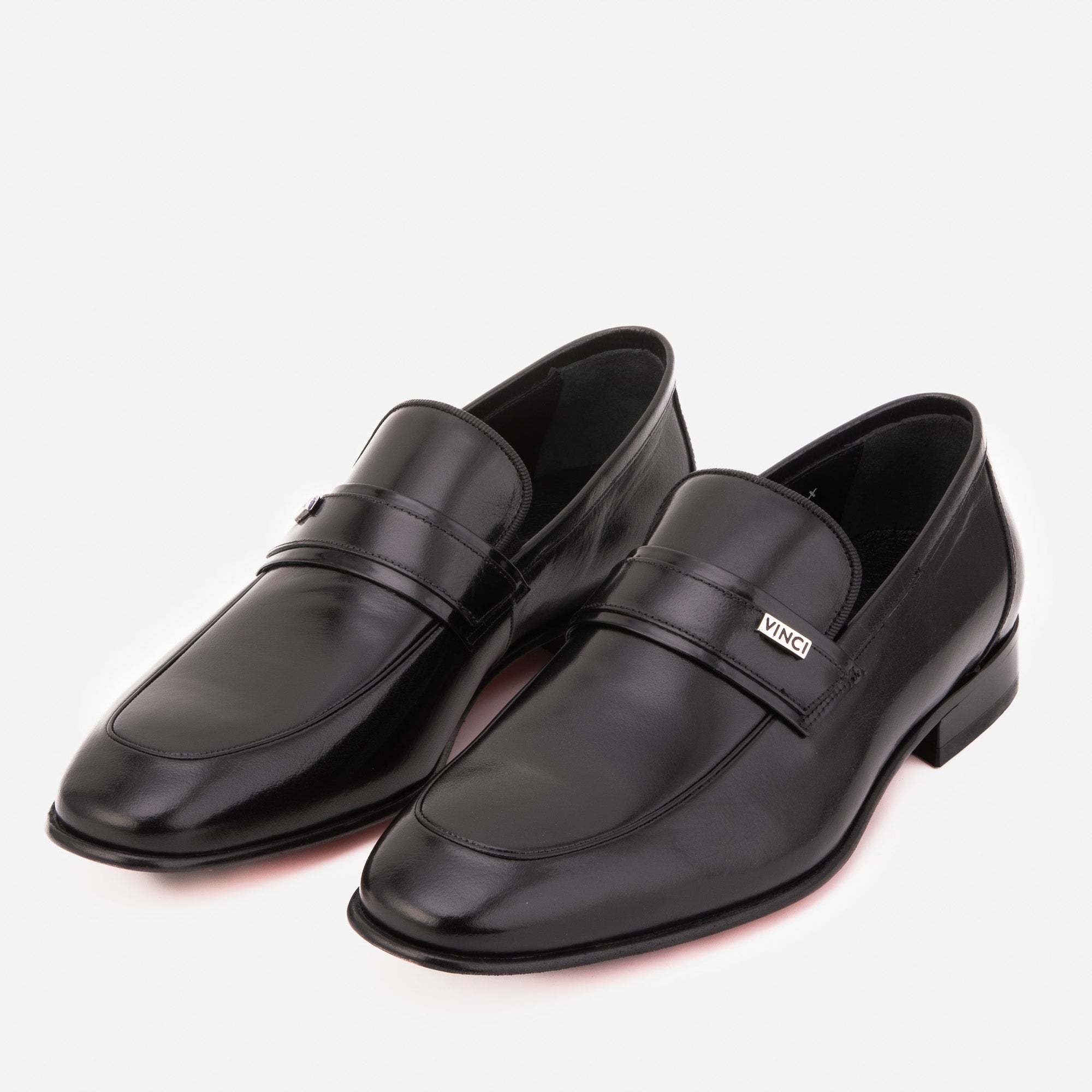 Vinci The Ashford Black Baby Buffalo Leather Loafer Men Shoe