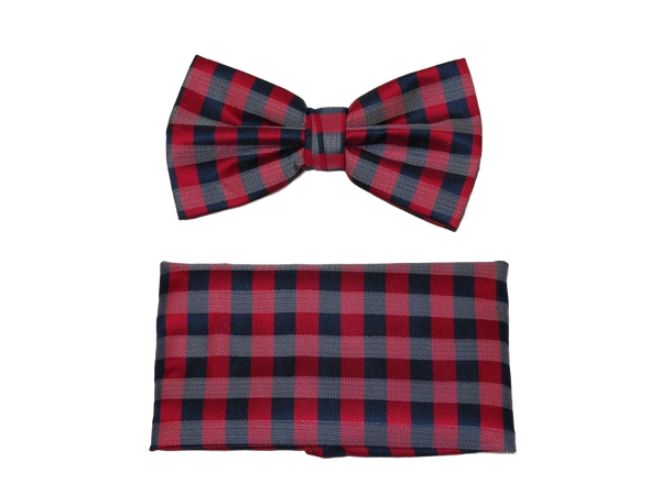 Men's Fancy Bow Tie/Hankie Set By J.Valintin Soft Microfiber Silky JVBT-28