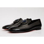The Pombe Black Patent Leather Dress Slip-on Loafer Men  Shoe