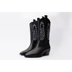 The Togg Black Leather Cowboy Women Boot Final Sale!