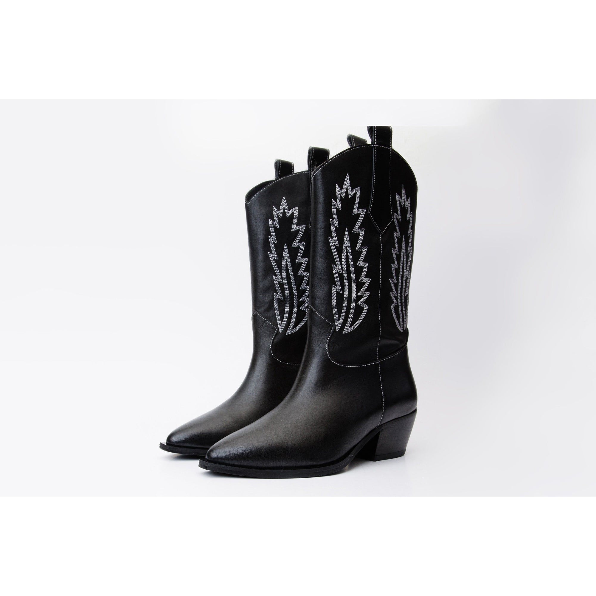 The Togg Black Leather Cowboy Women Boot Final Sale!