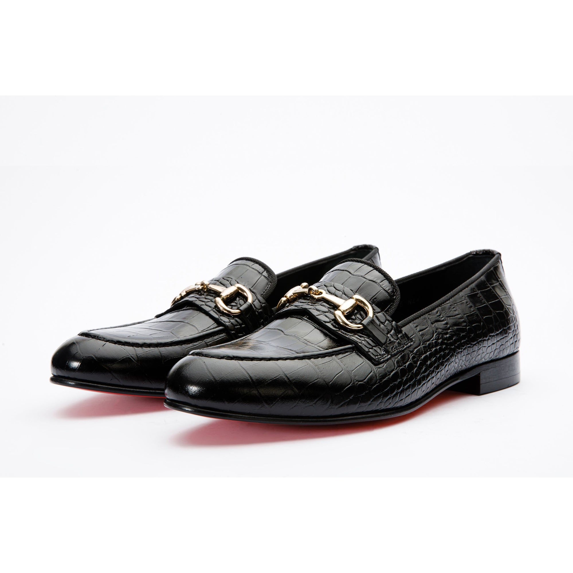 Vinci The Monaco Black Leather Men Shoe Bit Loafer