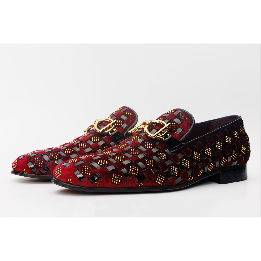 The Vicino Shoe Burgundy Bit Dress Loafer Limited Edition Men Shoe