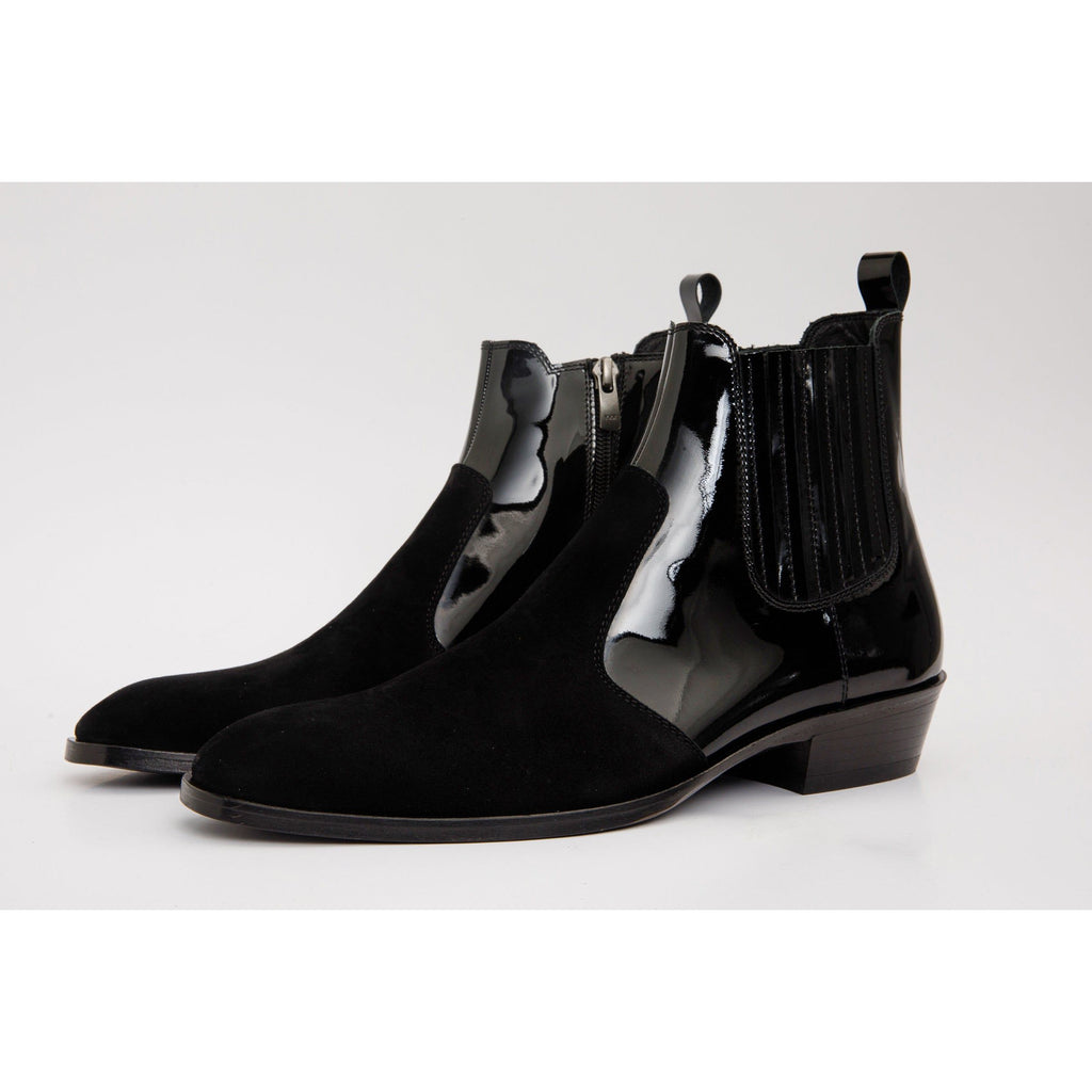 The Sorhag Black Suede Leather Dress Men Boot