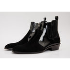 The Sorhag Black Suede Leather Dress Men Boot
