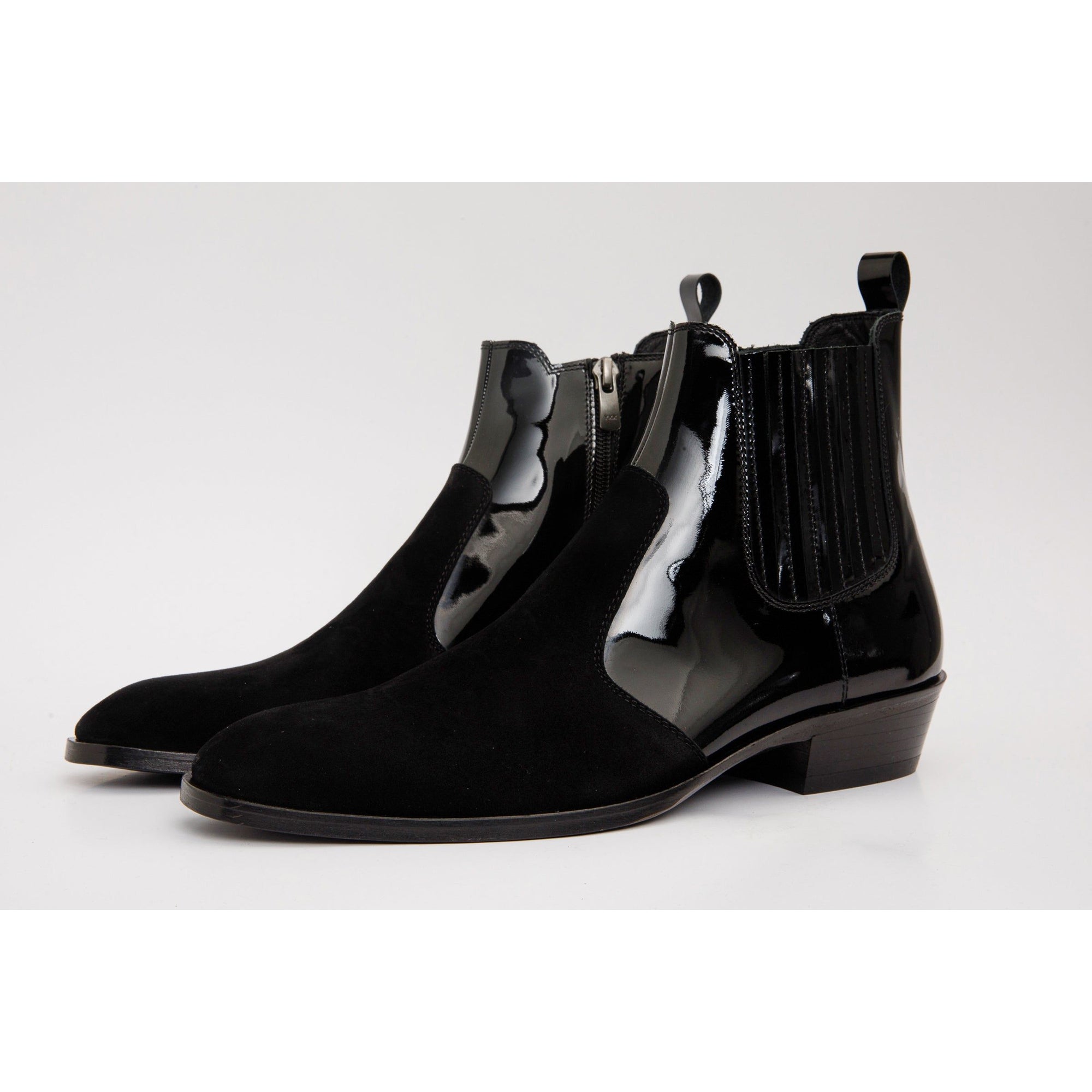 The Sorhag Black Suede Leather Dress Men Boot