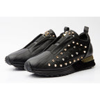 Vinci The Infanta Black Spike Leather Women Sneaker Limited Edition