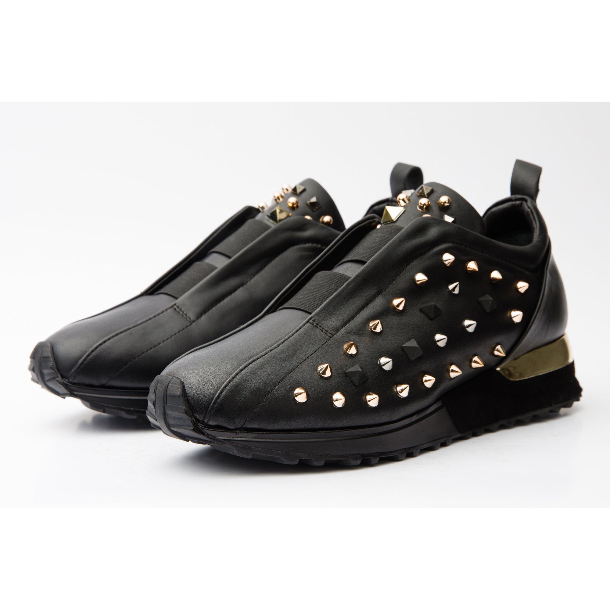 Vinci The Infanta Black Spike Leather Women Sneaker Limited Edition