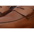 The Marinka Tan Leather Shoe Penny Loafer Men Shoe
