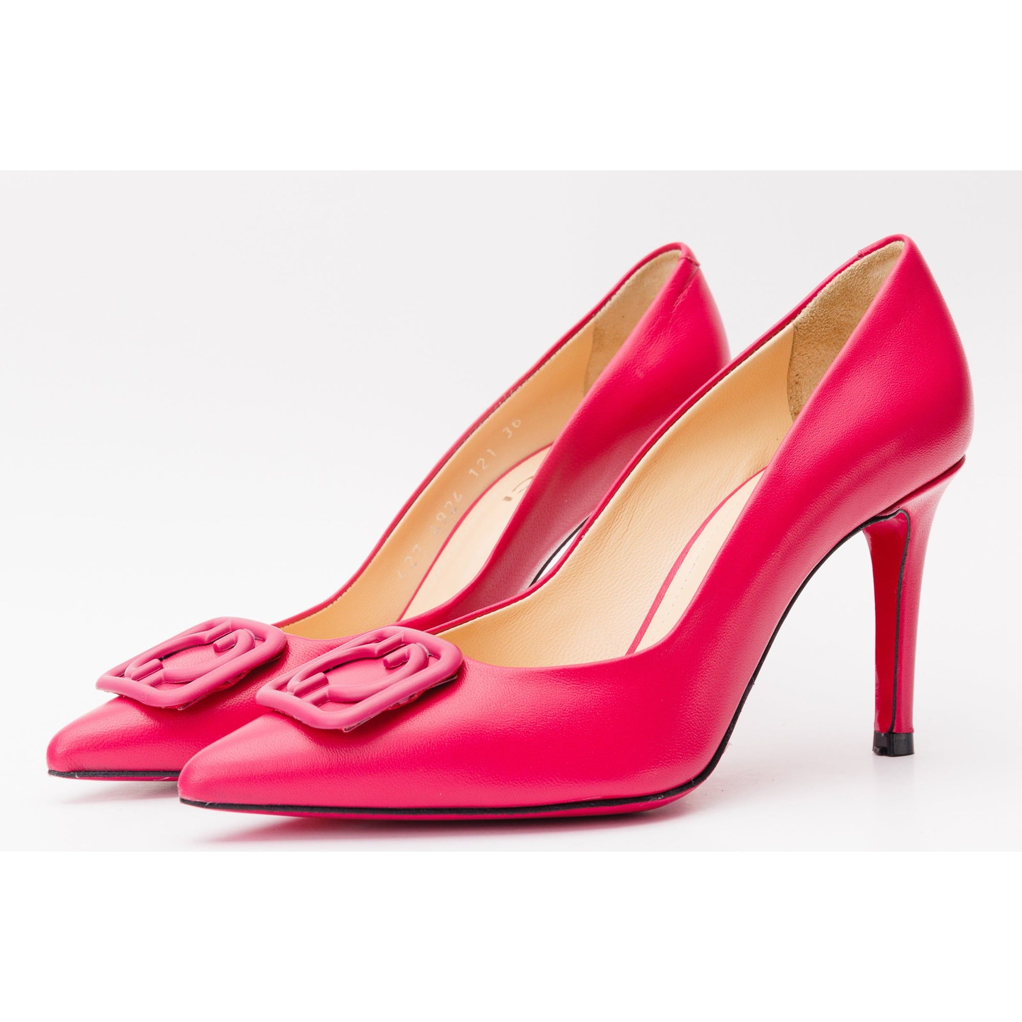 The Maneadero Pink Leather Pump Fuchsia Sole Women Shoe