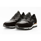 The Sopez Black Leather Men Sneaker