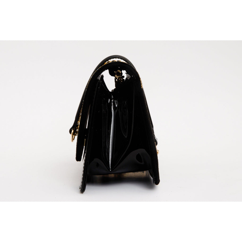 The Bolu Black Glitter Leather Handbag