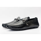 The Bologna Black Leather Bit Drive Loafer Men Shoe