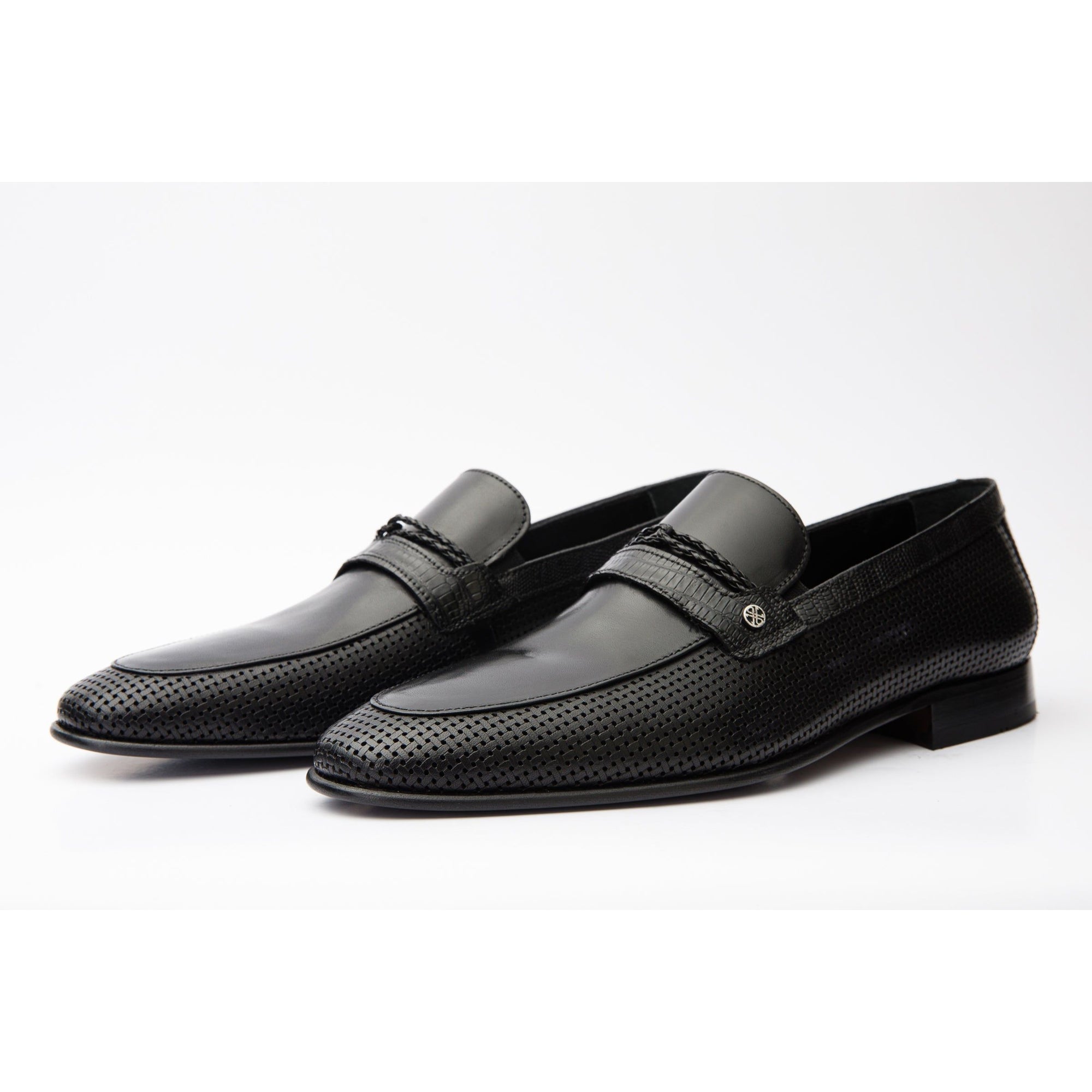 The Acerra Black Leather Loafer Men Shoe Final Sale!
