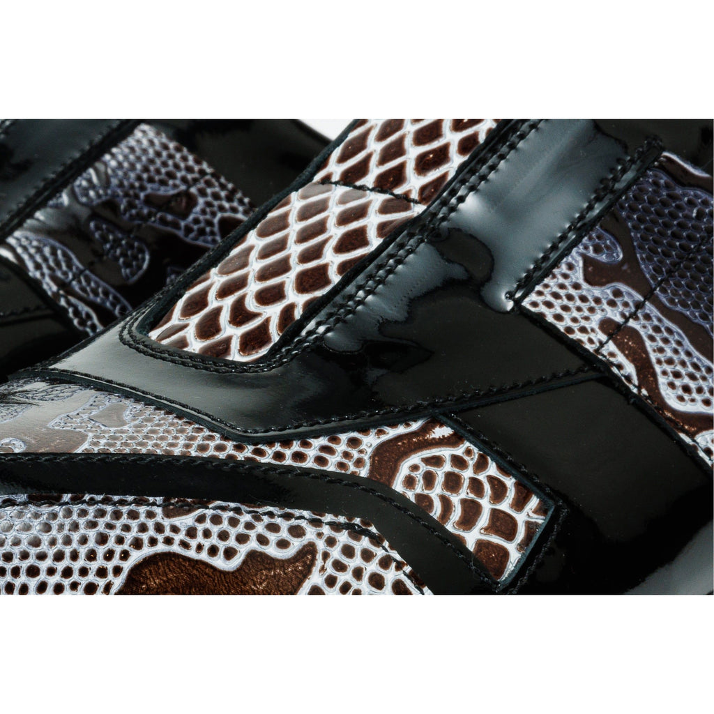 The Milano Snk Black & White Leather Men Sneaker